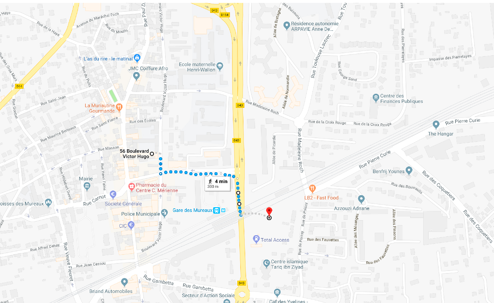 Parking en zone verte (4 heures gratuites accessibles au 1 rue de Poissy)
